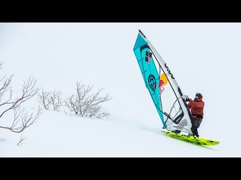 Levi Siver Goes Snow Windsurfing in a Japanese Mountain